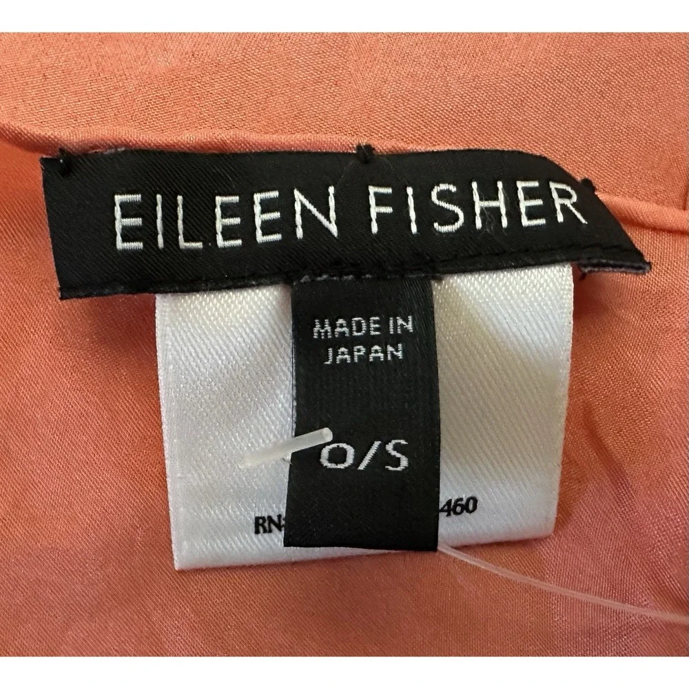 NWT- Eileen Fisher Silk Shibori Dot‎ Peach Luxurious Silk Scarf NEW